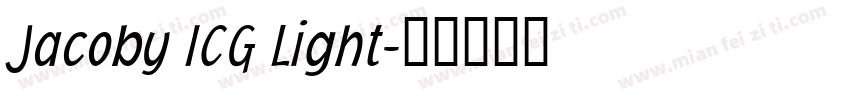 Jacoby ICG Light字体转换